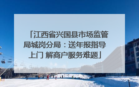 江西省兴国县市场监管局城岗分局：送年报指导上门 解商户服务难题