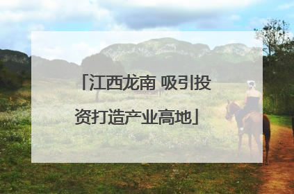 江西龙南 吸引投资打造产业高地