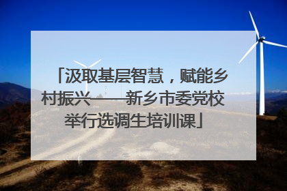 汲取基层智慧，赋能乡村振兴——新乡市委党校举行选调生培训课