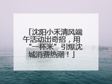 沈阳小禾清风端午活动出奇招，用“一杯米”引爆沈城消费热潮！
