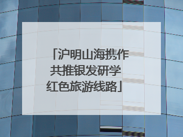 沪明山海携作 共推银发研学红色旅游线路
