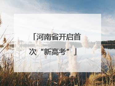 河南省开启首次“新高考”