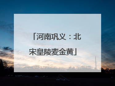 河南巩义：北宋皇陵麦金黄