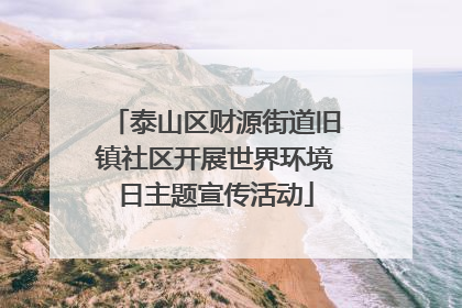 泰山区财源街道旧镇社区开展世界环境日主题宣传活动