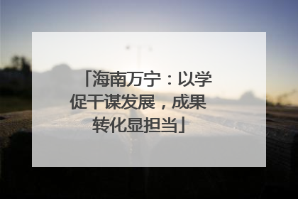 海南万宁：以学促干谋发展，成果转化显担当