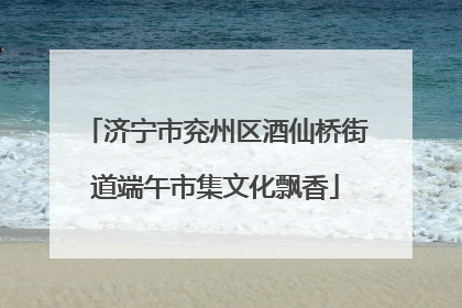 济宁市兖州区酒仙桥街道端午市集文化飘香