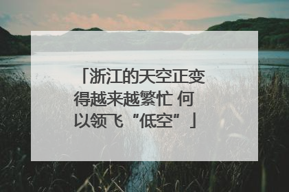 浙江的天空正变得越来越繁忙 何以领飞“低空”