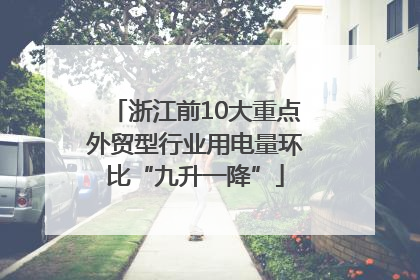 浙江前10大重点外贸型行业用电量环比“九升一降”