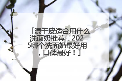 混干皮适合用什么洗面奶推荐，2025哪个洗面奶最好用，口碑最好！