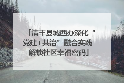 清丰县城西办深化“党建+共治”融合实践 解锁社区幸福密码