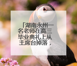湖南永州一名老师在高三毕业典礼上从主席台掉落，学校：系突发低血糖