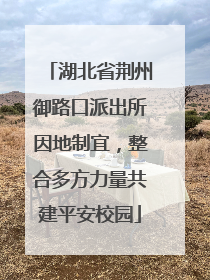 湖北省荆州御路口派出所因地制宜，整合多方力量共建平安校园