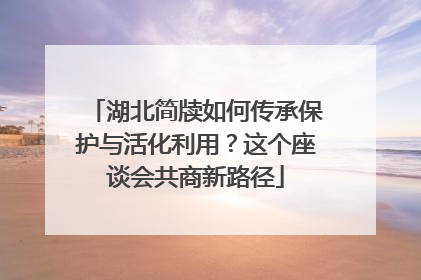 湖北简牍如何传承保护与活化利用？这个座谈会共商新路径