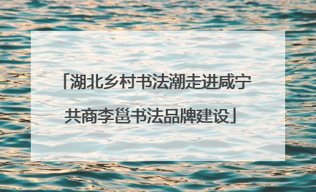 湖北乡村书法潮走进咸宁 共商李邕书法品牌建设
