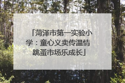 菏泽市第一实验小学：童心义卖传温情 跳蚤市场乐成长