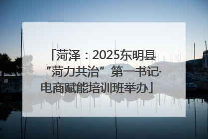 菏泽：2025东明县“菏力共治”第一书记·电商赋能培训班举办