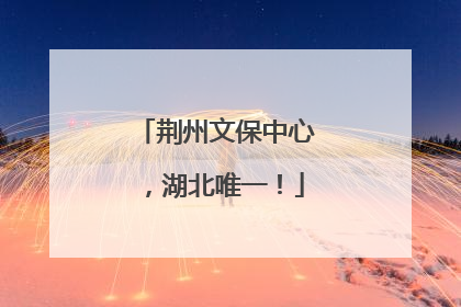 荆州文保中心，湖北唯一！