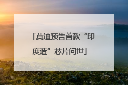 莫迪预告首款“印度造”芯片问世