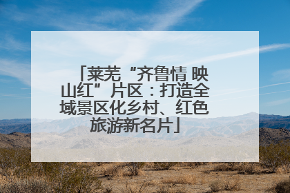 莱芜“齐鲁情 映山红”片区：打造全域景区化乡村、红色旅游新名片