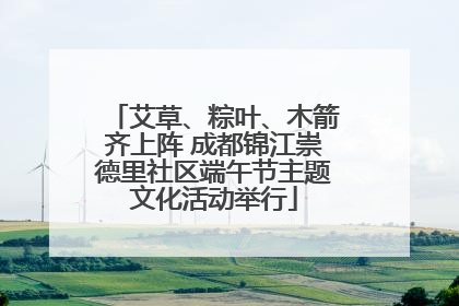 艾草、粽叶、木箭齐上阵 成都锦江崇德里社区端午节主题文化活动举行