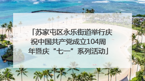 苏家屯区永乐街道举行庆祝中国共产党成立104周年暨庆“七一”系列活动
