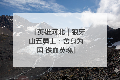 英雄河北｜狼牙山五勇士：舍身为国 铁血英魂