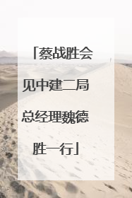 蔡战胜会见中建二局总经理魏德胜一行