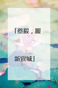 蔡毅，履新宣城