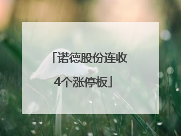 诺德股份连收4个涨停板