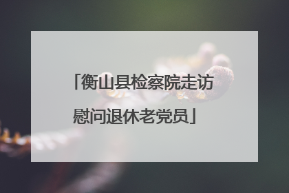 衡山县检察院走访慰问退休老党员