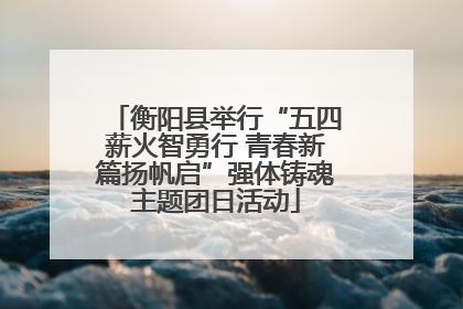 衡阳县举行“五四薪火智勇行 青春新篇扬帆启”强体铸魂主题团日活动