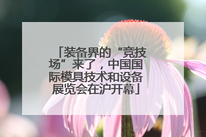装备界的“竞技场”来了，中国国际模具技术和设备展览会在沪开幕