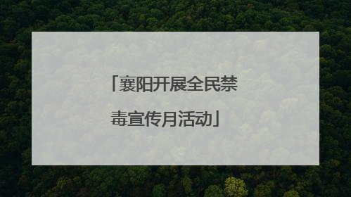襄阳开展全民禁毒宣传月活动