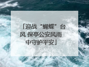 迎战“蝴蝶”台风 保亭公安风雨中守护平安