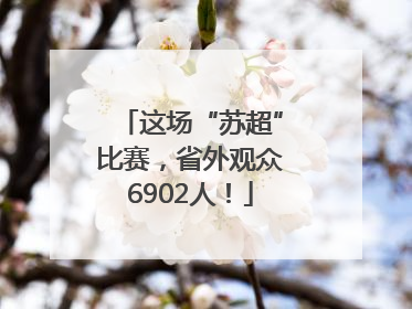 这场“苏超”比赛，省外观众6902人！