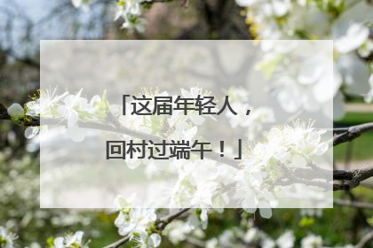 这届年轻人，回村过端午！