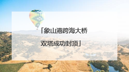 象山港跨海大桥双塔成功封顶