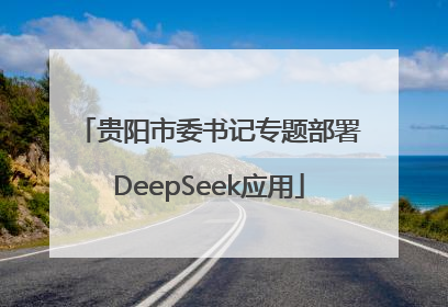 贵阳市委书记专题部署DeepSeek应用