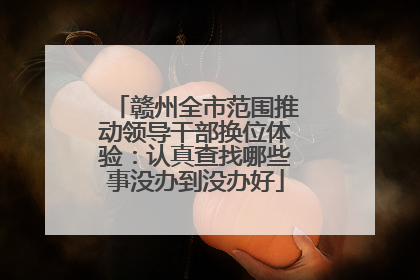 赣州全市范围推动领导干部换位体验：认真查找哪些事没办到没办好