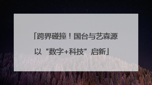 跨界碰撞！国台与艺森源以“数字+科技”启新