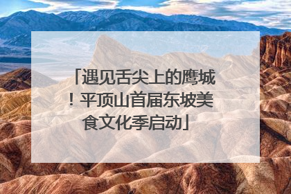 遇见舌尖上的鹰城！平顶山首届东坡美食文化季启动
