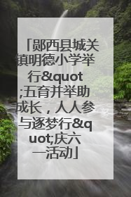 郧西县城关镇明德小学举行"五育并举助成长，人人参与逐梦行"庆六一活动