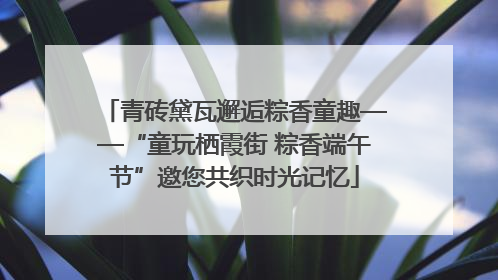 青砖黛瓦邂逅粽香童趣——“童玩栖霞街 粽香端午节”邀您共织时光记忆