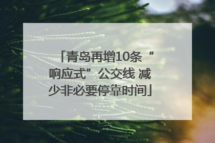 青岛再增10条“响应式”公交线 减少非必要停靠时间