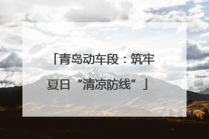 青岛动车段：筑牢夏日“清凉防线”