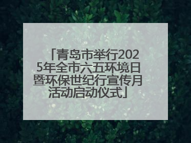 青岛市举行2025年全市六五环境日暨环保世纪行宣传月活动启动仪式