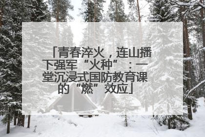 青春淬火，连山播下强军“火种”：一堂沉浸式国防教育课的“燃”效应