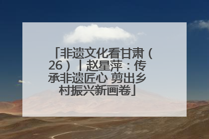 非遗文化看甘肃（26）丨赵星萍：传承非遗匠心 剪出乡村振兴新画卷