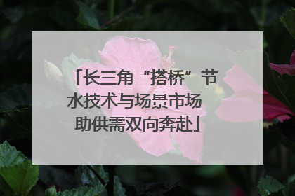 长三角“搭桥”节水技术与场景市场 助供需双向奔赴