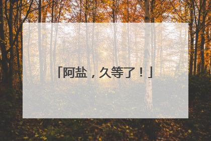 阿盐，久等了！